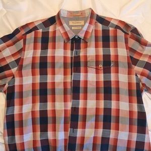 Tommy Bahama plaid long sleeve island casual shirt